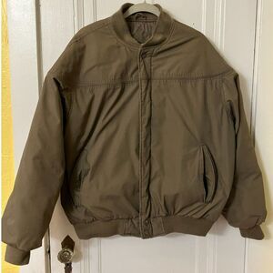 vintage Arnold Palmer khaki bomber jacket